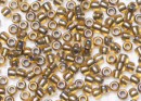 Бисер Япония круглый 11/0 10г 0276 топаз/золото радужный, окрашенный изнутри