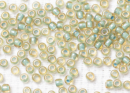 Бисер Япония круглый 11/0 10 г 0952 светлый топаз/морская пена, окрашенный изнутри