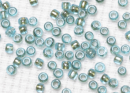 Бисер Япония круглый 11/0 10г 0284 морская вода/золото, окрашенный изнутри