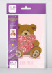 Кристальная ( алмазная) мозаика  " ФРЕЯ" ALVO- 506 открытка " Медвежонок с сердечком " 13. 5 х 20 см