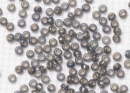 Бисер Чехия круглый 06/0 50г 47019m серый радужный, серебряная линия внутри матовый